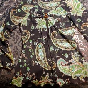 Meghan Noland sheer long sleeve blouse